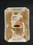 LINGUINE SECCHE AROMATIZZATE AL SALMONE PASTIFICIO TEMPORIN CONFEZIONI DA 250gr