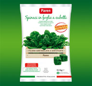 SPINACI A CUBETTI PAREN CONGELATI CONFEZIONE DA 1kg